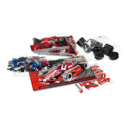 Bricks 3412 Dazzling Red Racing Car Building Block Set - Image 4